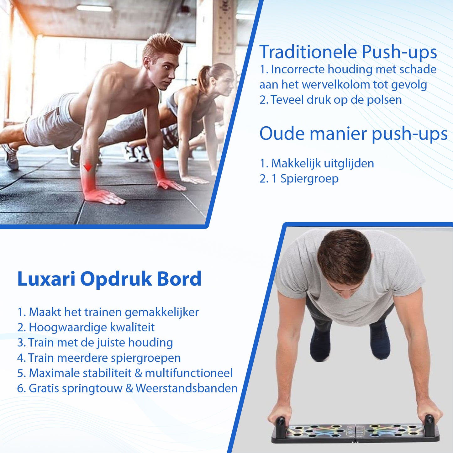 Luxari - 14 in 1 Push Up Bord