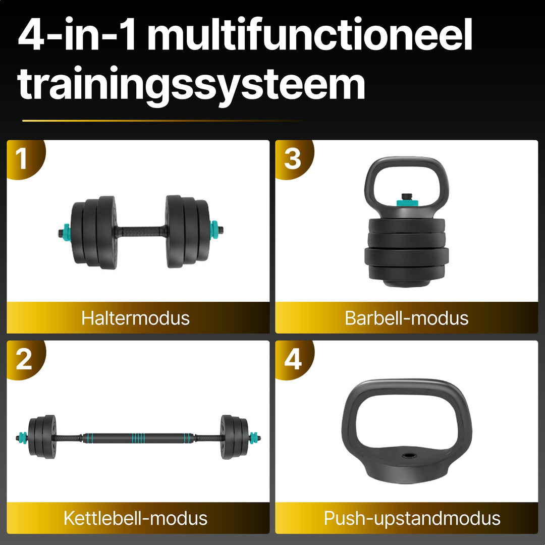 Luxari Dumbells 20 KG - Dumbell / Kettlebell Set