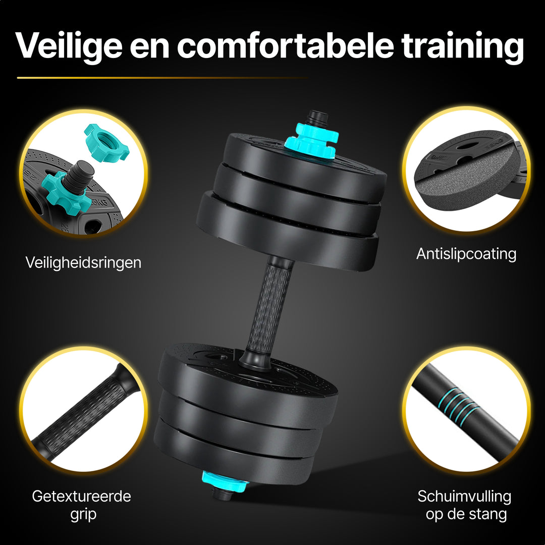 Luxari Dumbells 20 KG - Dumbell / Kettlebell Set