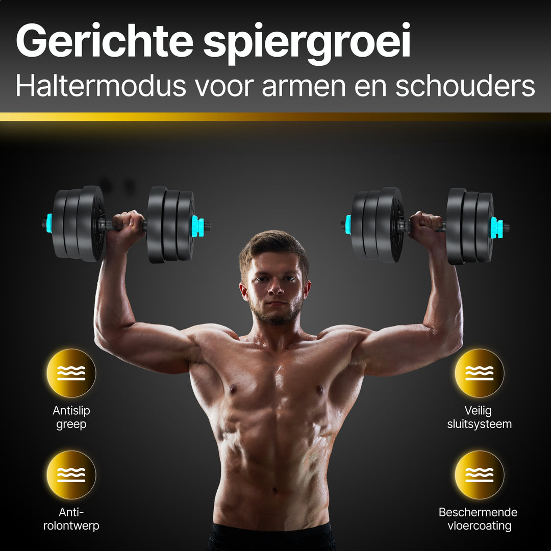 Luxari Dumbells 20 KG - Dumbell / Kettlebell Set