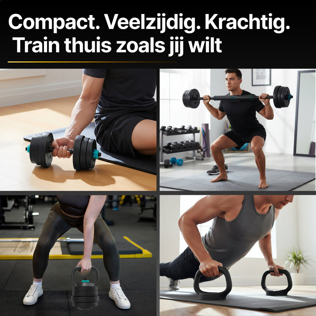 Luxari Dumbells 20 KG - Dumbell / Kettlebell Set