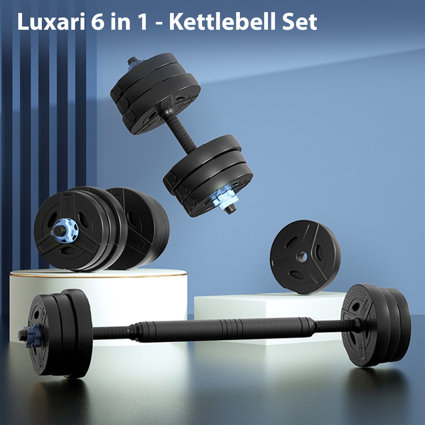 Luxari - 6 in 1 Kettlebell Set 20 KG