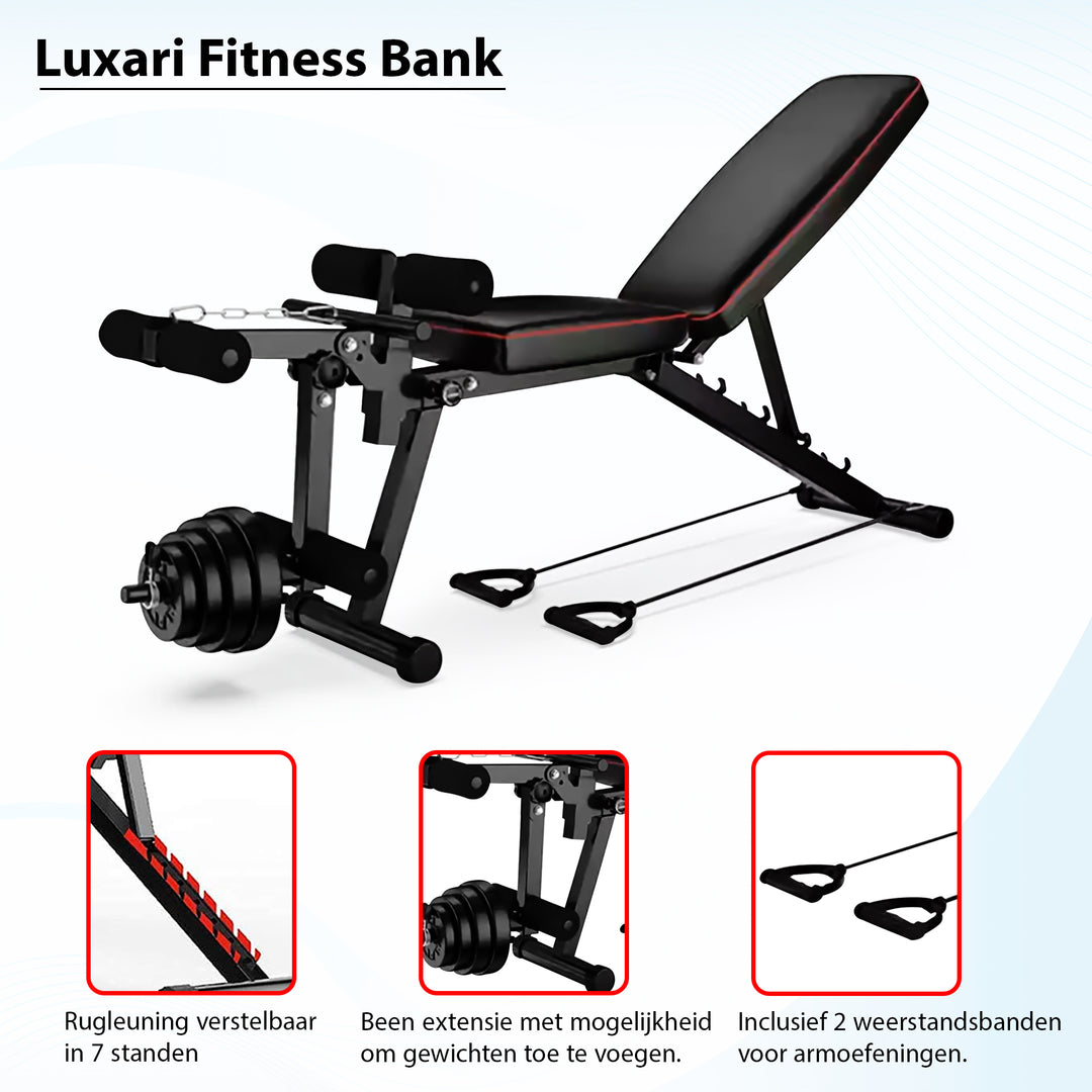 Luxari - Fitnessbank + Been Extensie