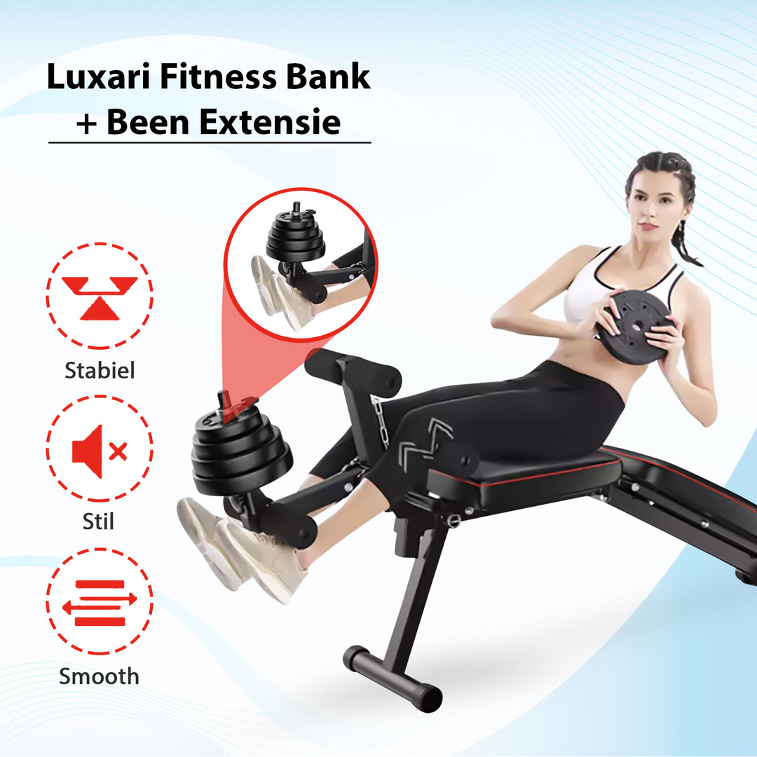 Luxari - Fitnessbank + Been Extensie