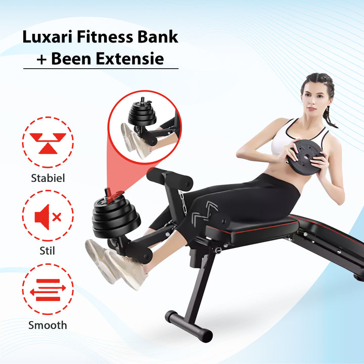 Luxari - Fitnessbank + Been Extensie