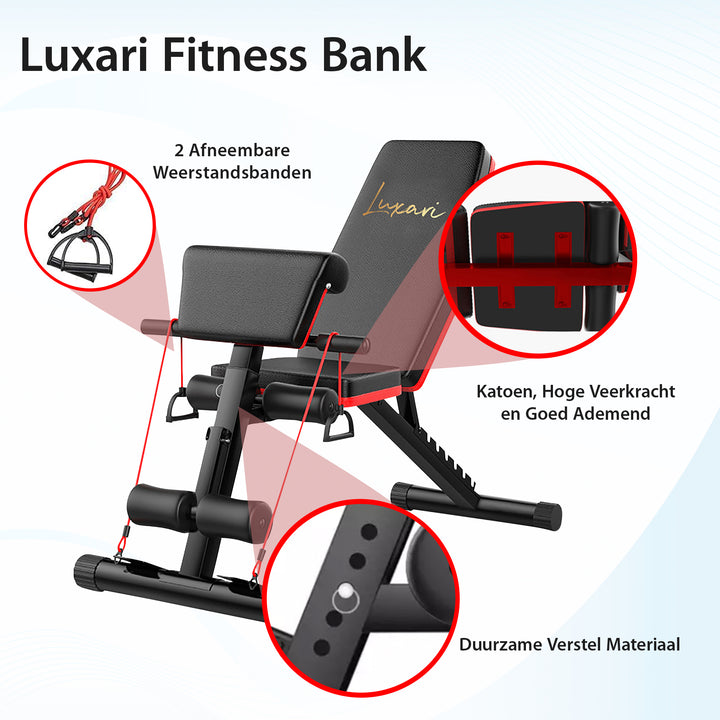 Luxari - Fitnessbank + Bicep Extensie