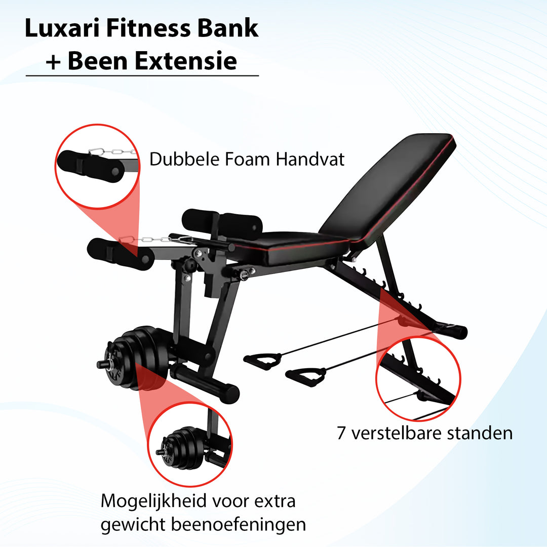 Luxari - Fitnessbank + Been Extensie