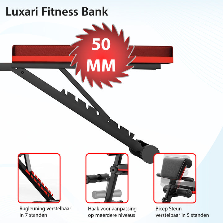 Luxari - Fitnessbank + Bicep Extensie