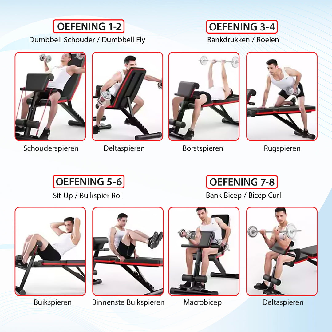 Luxari - Fitnessbank + Bicep Extensie