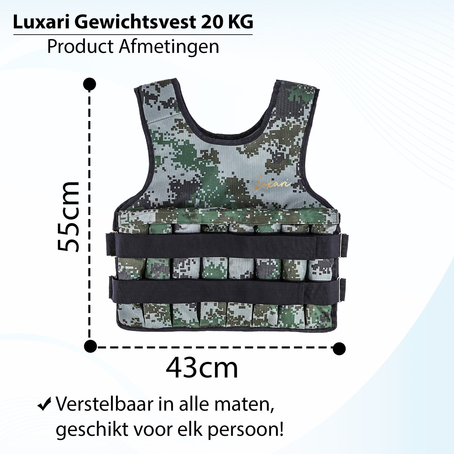 Luxari - Crossfit & Fitness Gewichtsvest 20KG