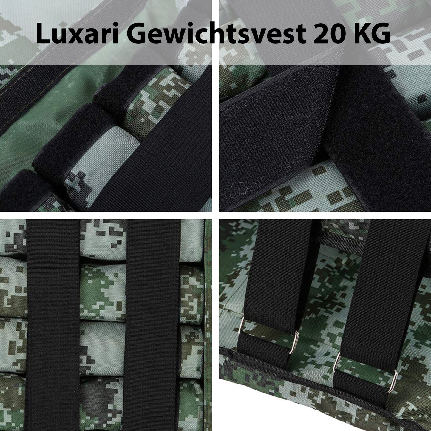 Luxari - Crossfit & Fitness Gewichtsvest 20KG