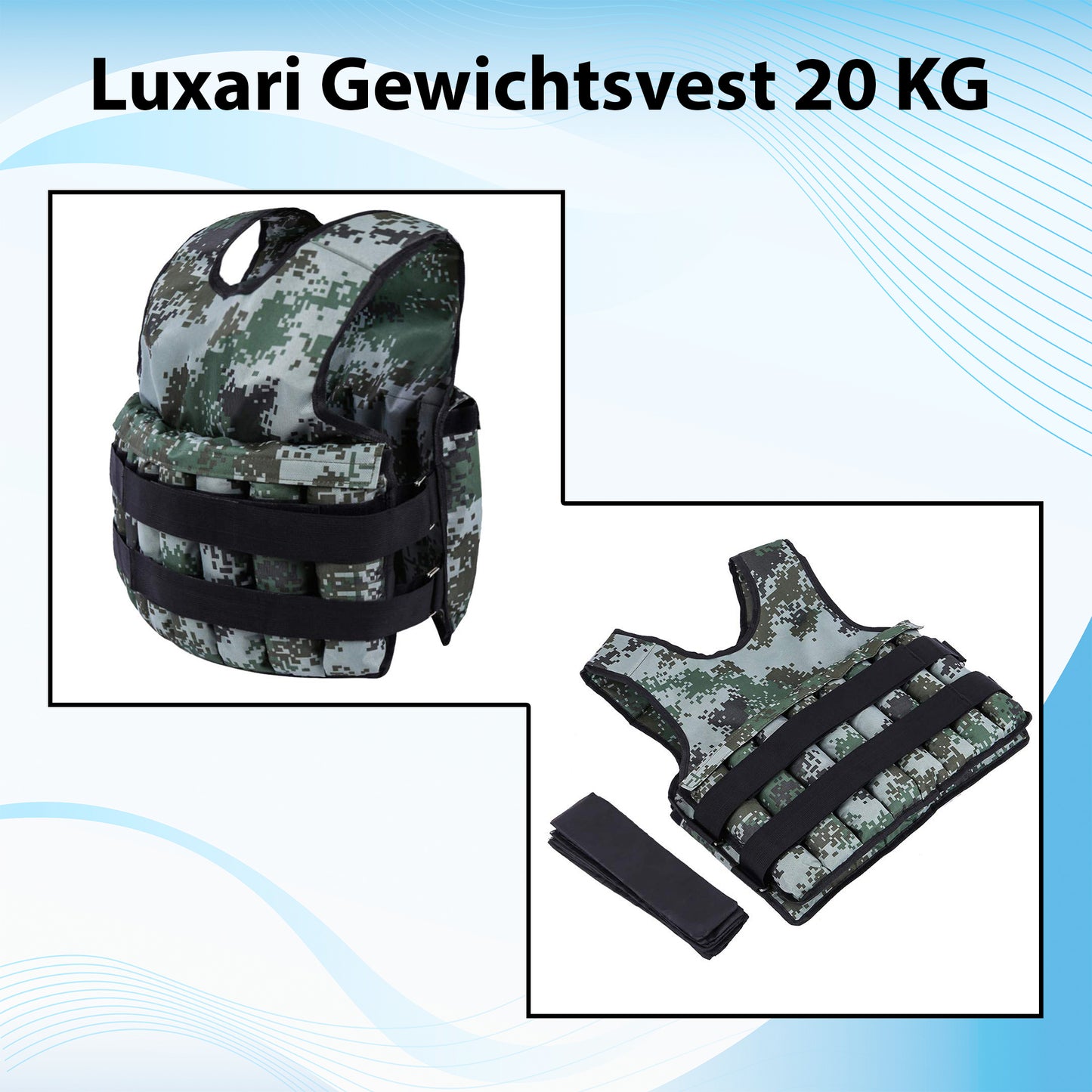 Luxari - Crossfit & Fitness Gewichtsvest 20KG