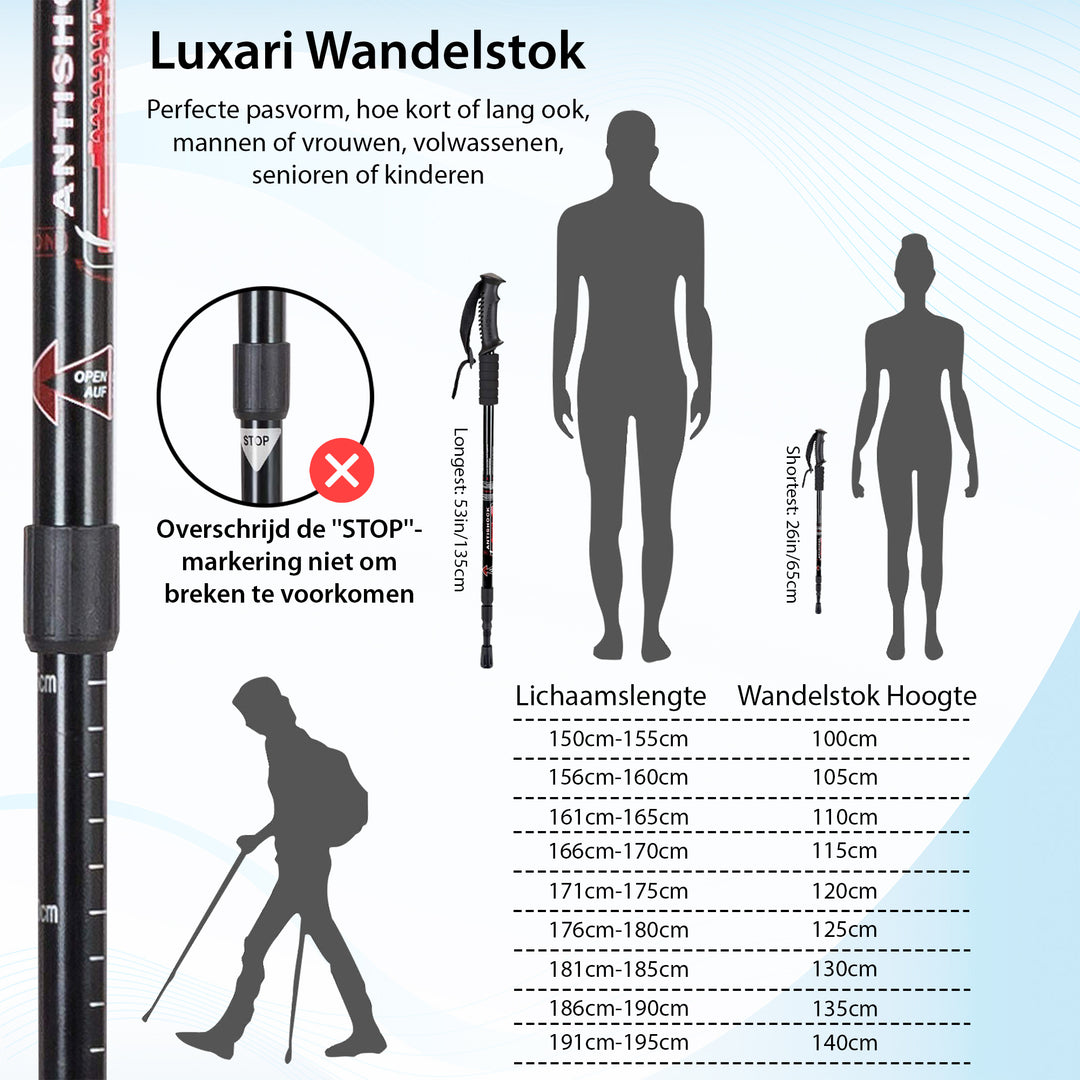 Luxari Nordic Walking Stokken